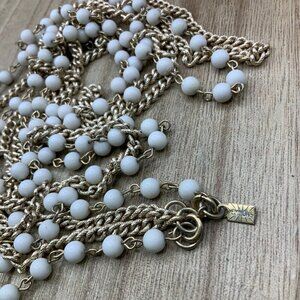 Emmons Vintage Gold Tone Double Strand Beaded Necklace